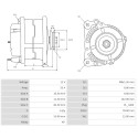 Generator Ford Cargo 6AA/365cid, 6.0L-5